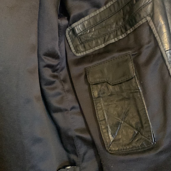 MEXX LEATHER BIKER JACKET - Picture 8 of 9
